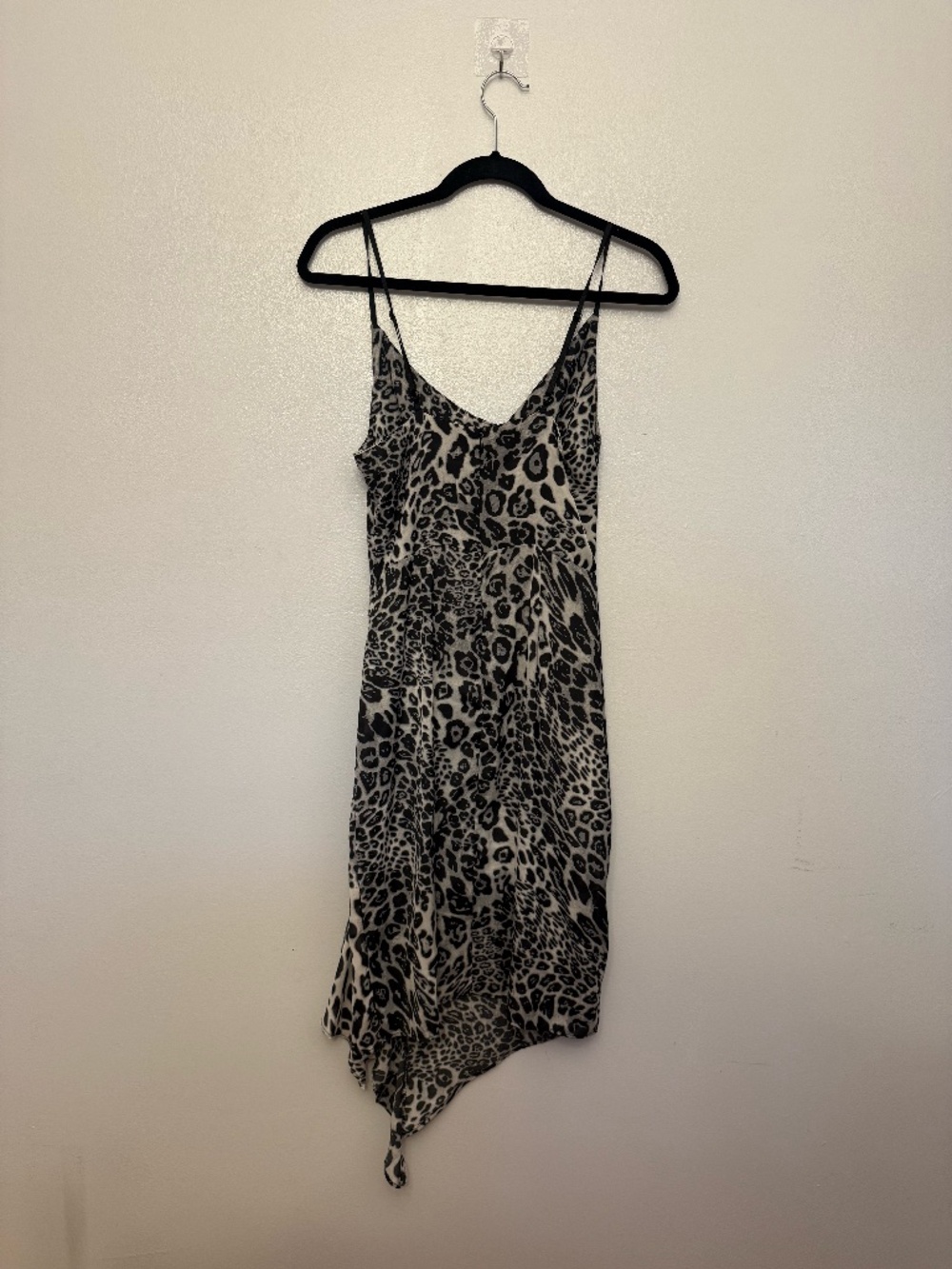 Beulahstyle Leopard Slip Dress asymmetrical - SMALL (NWOT)